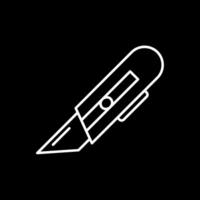 Utility Knife Line Inverted Icon vector