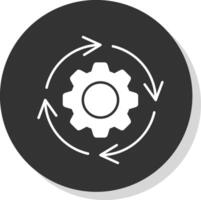 Adaptation Glyph Grey Circle Icon vector