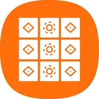 Tiles Glyph Curve Icon vector