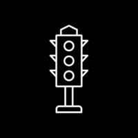 Traffic Lights Line Inverted Icon vector