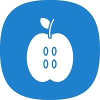 Apple Glyph Curve Icon vector