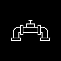 Pipe Line Inverted Icon vector