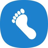 Footprint Glyph Curve Icon vector