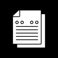 Note Glyph Inverted Icon vector