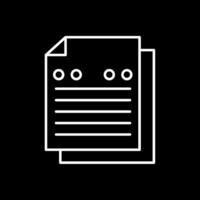 Note Line Inverted Icon vector