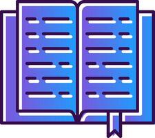 Book Gradient Filled Icon vector