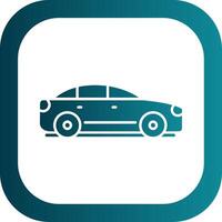 Sedan Glyph Gradient Round Corner Icon vector