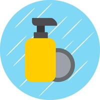 Dish Soap Flat Blue Circle Icon vector