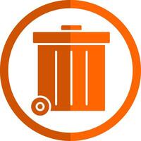 Refuse Glyph Orange Circle Icon vector