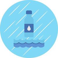 Water Flat Blue Circle Icon vector