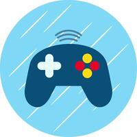 Controller Flat Blue Circle Icon vector