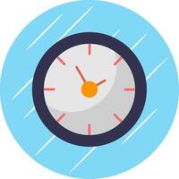 Time Flat Blue Circle Icon vector