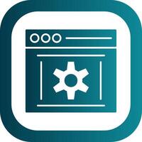 Optimization Glyph Gradient Round Corner Icon vector
