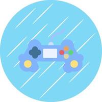 juego controlador plano azul circulo icono vector