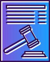 Legal Document Gradient Filled Icon vector