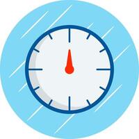 Clock Flat Blue Circle Icon vector