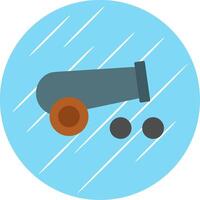 Cannon Flat Blue Circle Icon vector