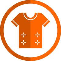 Shirt Glyph Orange Circle Icon vector