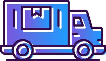 Delivery Truck Gradient Filled Icon vector