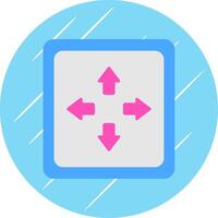 Fullscreen Flat Blue Circle Icon vector