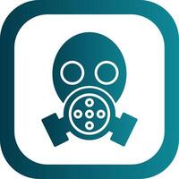 Gas Mask Glyph Gradient Round Corner Icon vector