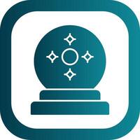 Fortune Teller Glyph Gradient Round Corner Icon vector