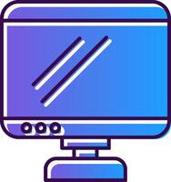 Monitor Gradient Filled Icon vector