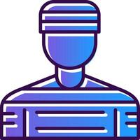 Prison Gradient Filled Icon vector