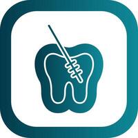 Root Canal Glyph Gradient Round Corner Icon vector