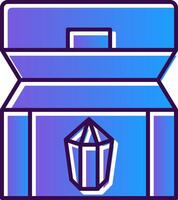 Treasure chest Gradient Filled Icon vector