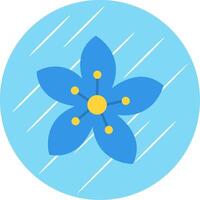 amapola plano azul circulo icono vector