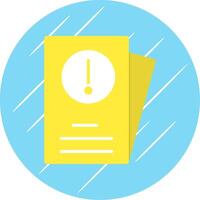 Yellow Card Flat Blue Circle Icon vector