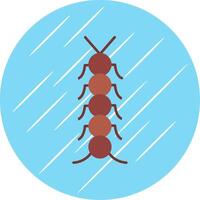 Insect Flat Blue Circle Icon vector