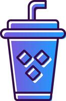 Juice Gradient Filled Icon vector