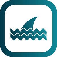 Fins Glyph Gradient Round Corner Icon vector