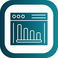Statistics Glyph Gradient Round Corner Icon vector