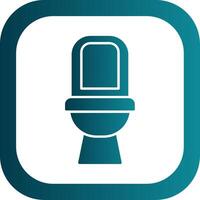 Toilet Glyph Gradient Round Corner Icon vector