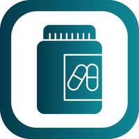 Pill Glyph Gradient Round Corner Icon vector