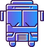 Bus Gradient Filled Icon vector