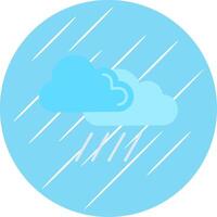 Cloud Flat Blue Circle Icon vector