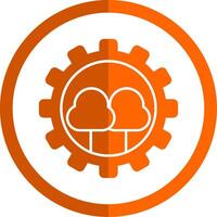 Forest Management Glyph Orange Circle Icon vector