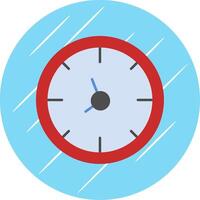 Time Flat Blue Circle Icon vector