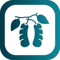 Tamarind Glyph Gradient Round Corner Icon vector