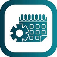 Calendar Glyph Gradient Round Corner Icon vector