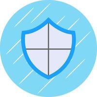 Safe Flat Blue Circle Icon vector