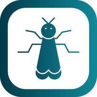 Insect Glyph Gradient Round Corner Icon vector