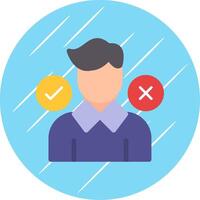 Decision Making Flat Blue Circle Icon vector