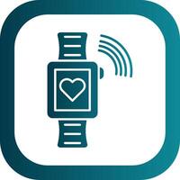 Smartwatch Glyph Gradient Round Corner Icon vector