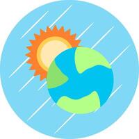 Eclipse Flat Blue Circle Icon vector