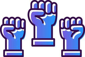 Protest Gradient Filled Icon vector